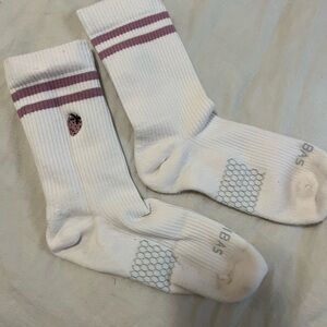 Bombas  Strawberry Embroidered Socks